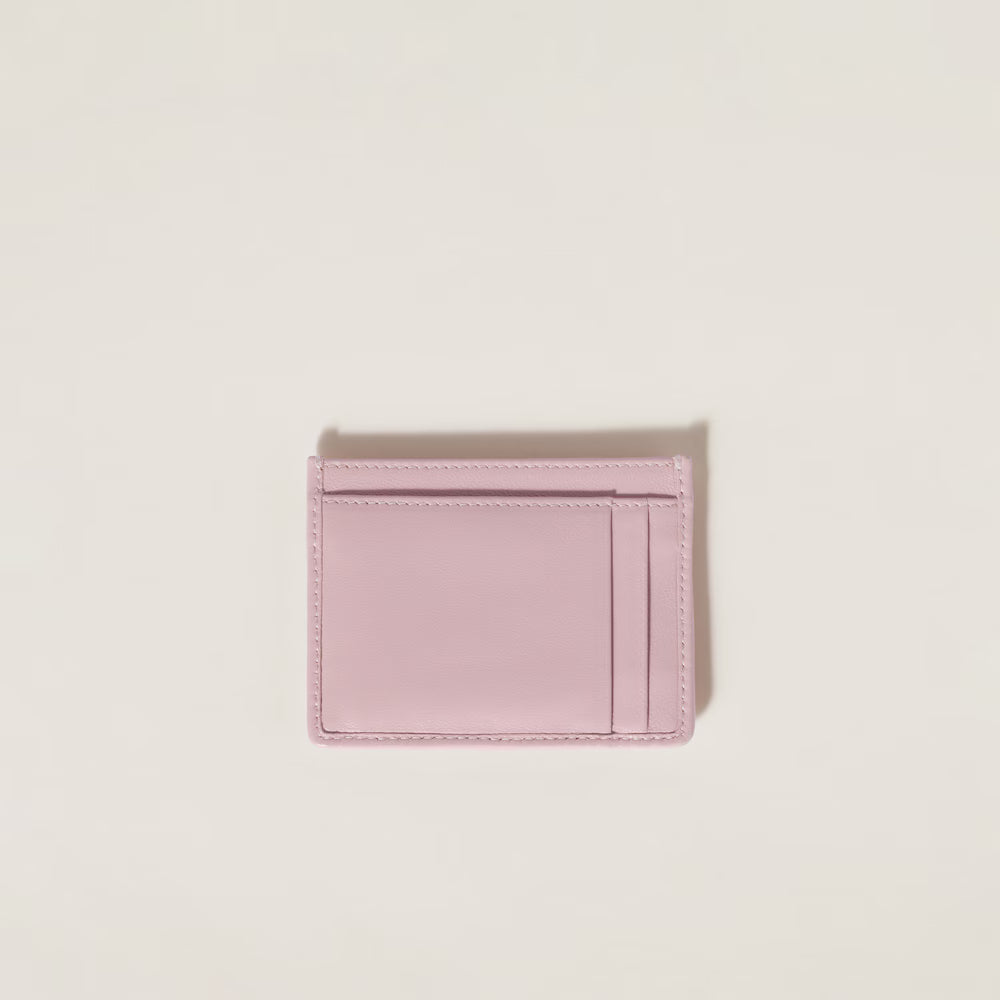 Miu Matelasse Nappa Card Holder