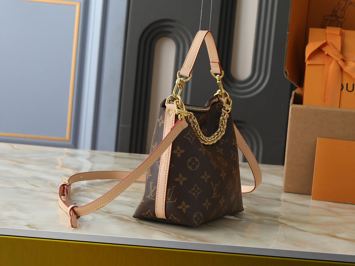 LV Multipass Handbag With Gold-Toned Braided Chain