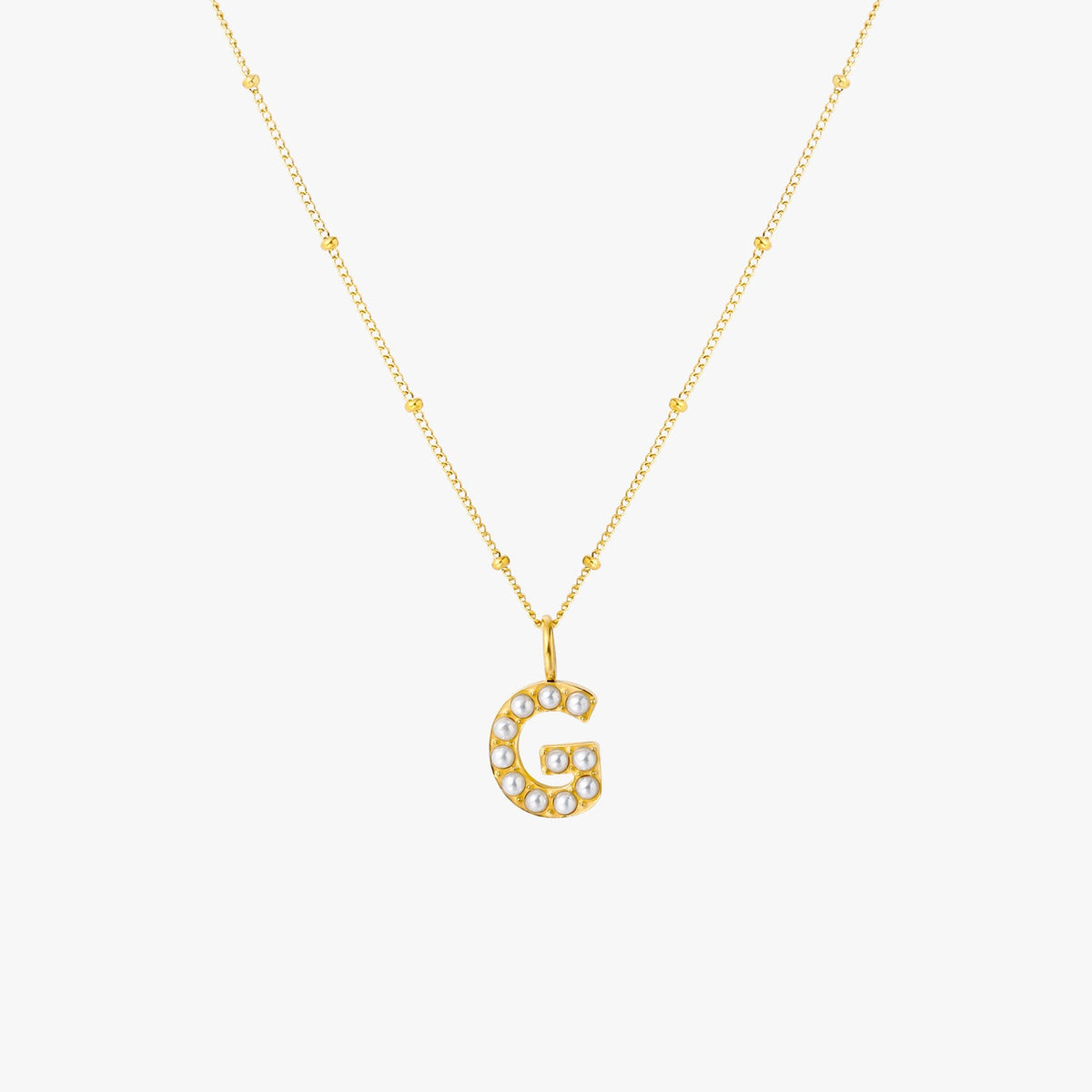 Pearl Initial Necklace