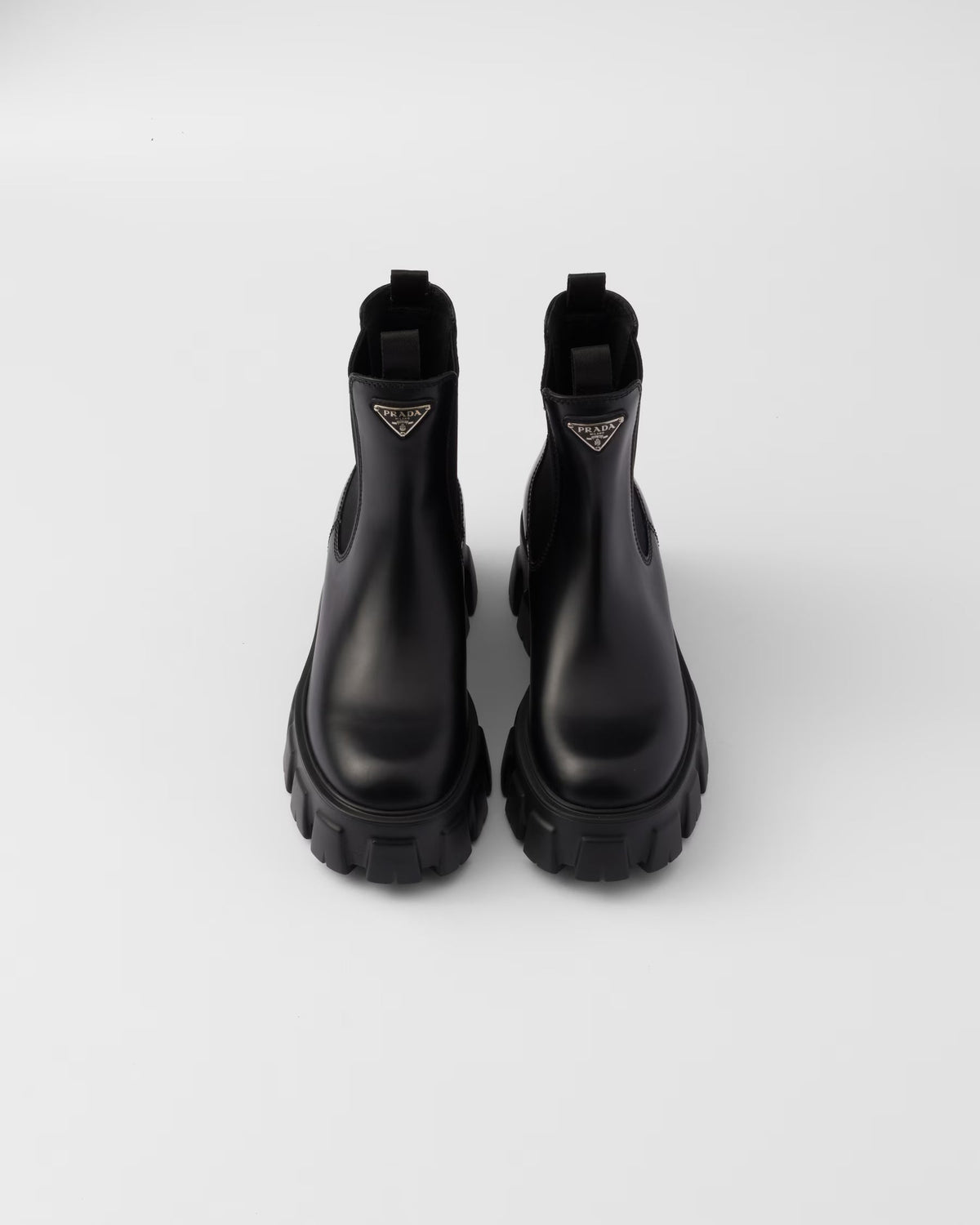Monolith brushed leather booties