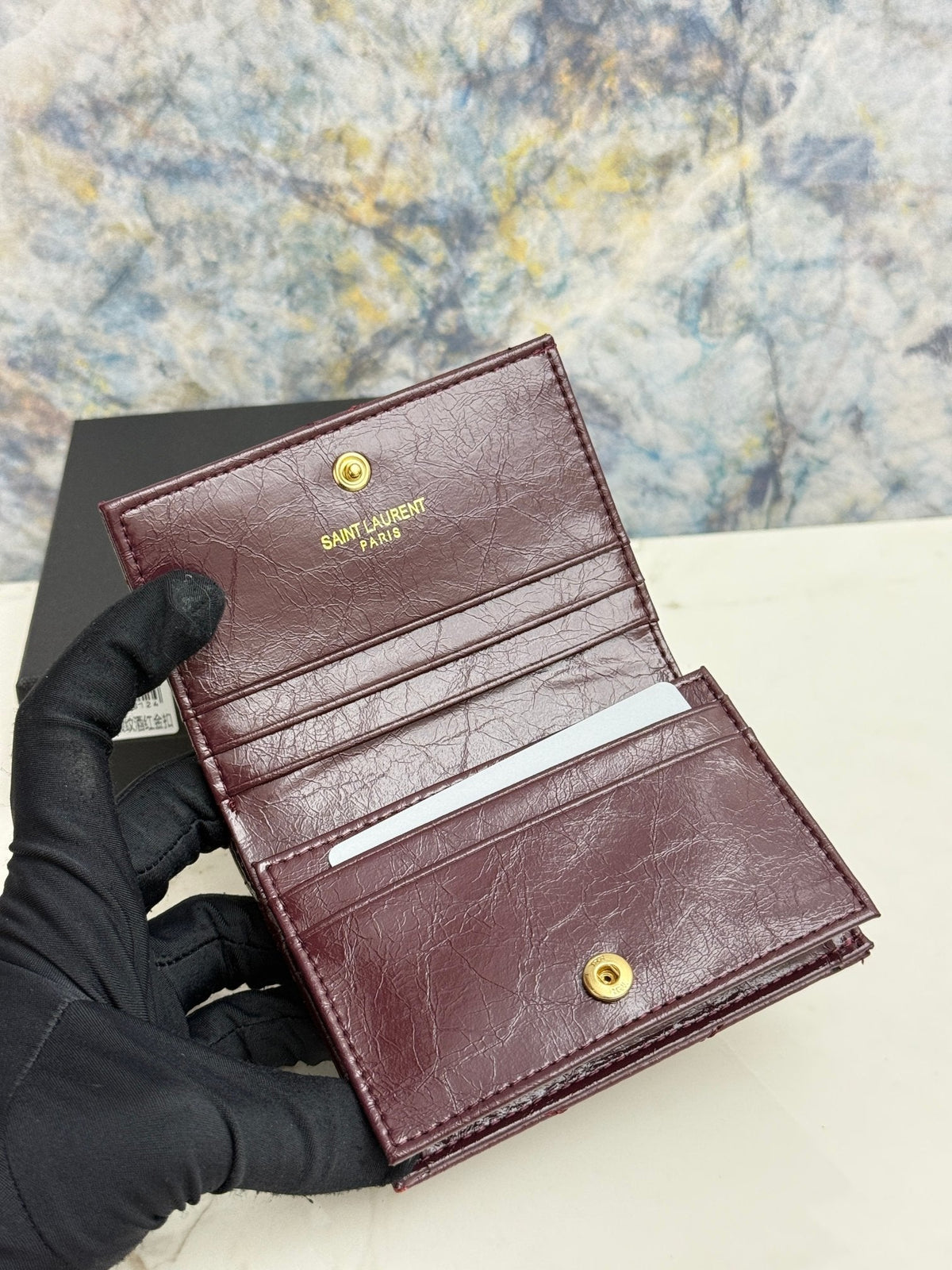 Compact Wallet With Iconic Chevron Quilted Overstiching
