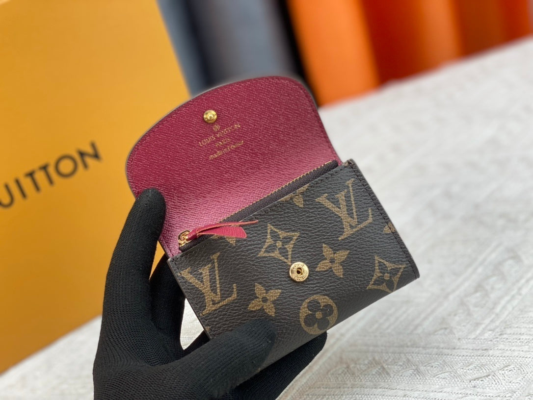 Monogram Canvas & Leather Rosalie Coin Purse for Women
