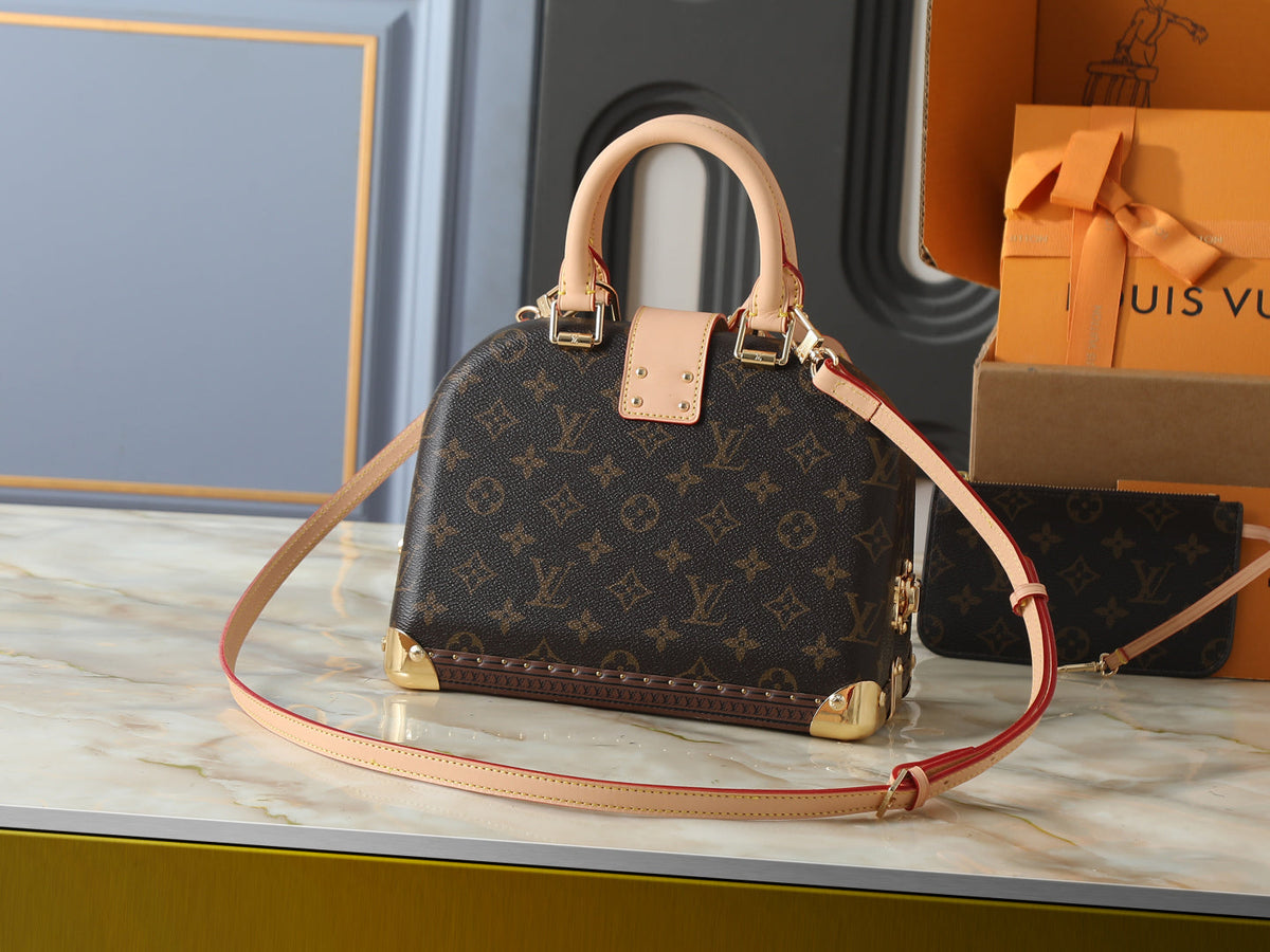 Alma Trunk Monogram Canvas & Gold-Toned Metallic Corners