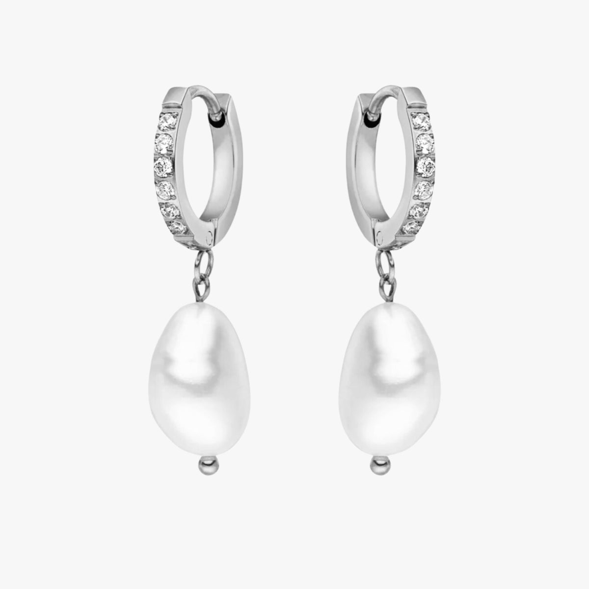 Freshwater Pearl Hoop Earrings